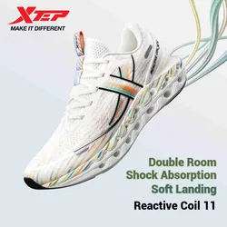 Xtep Reactive Coil 11.0 Running Shoes For Men  Summer Sports Shoes Shock Absorption Rebound Soft Sneakers 976219110026