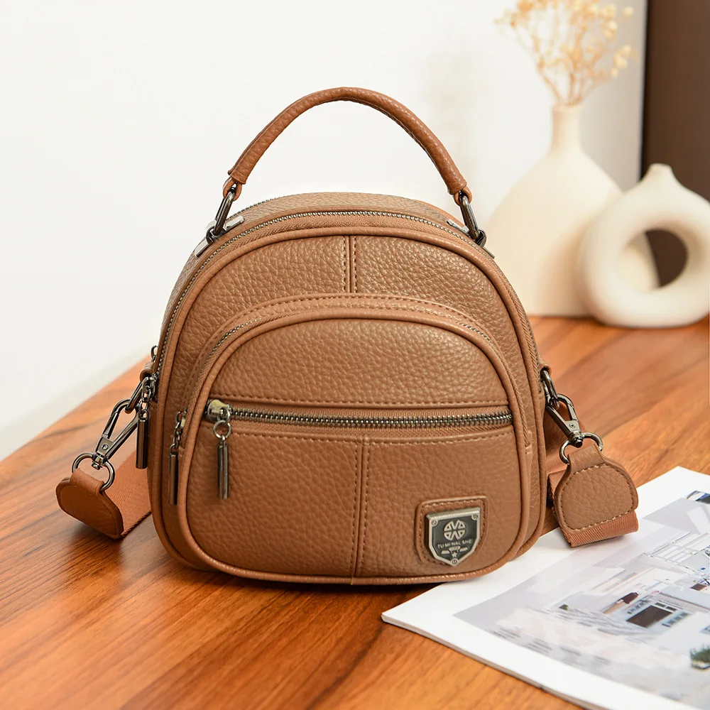 

Женская сумка через плечо из натуральной кожи 2025 года, квадратная офисная сумка с несколькими отделениями, осень-зима – есть