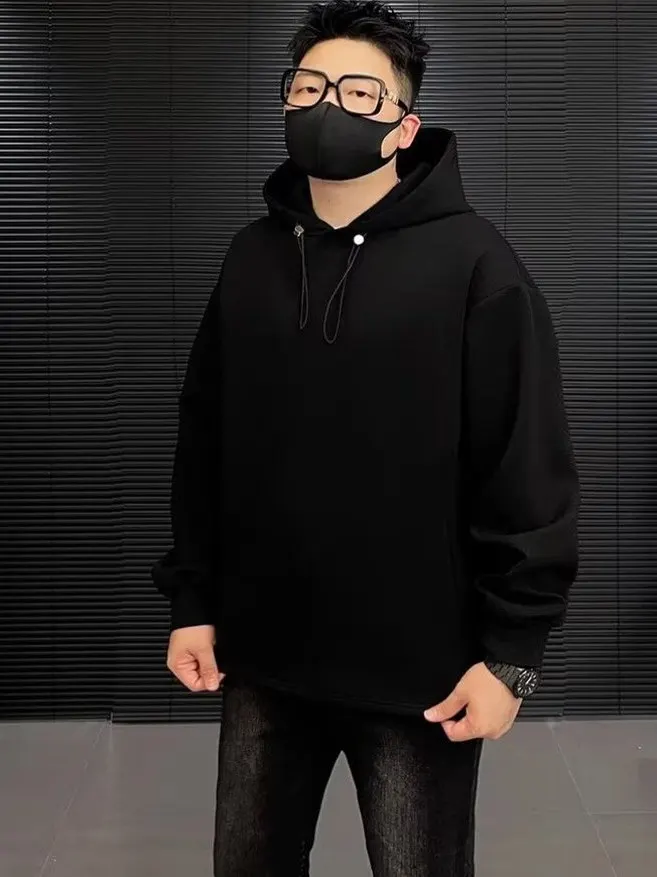 

Осенняя новинка, американская тяжелая повседневная толстовка с капюшоном для ленивых, мужская свободная универсальная длинная сверовая модная подставка из высококачественного материала...