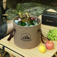 10L Car Folding Bucket For Camping Waterproof Foldable Sink Portable Travel Foldable Basin Hiking Fishing Storage Bucket