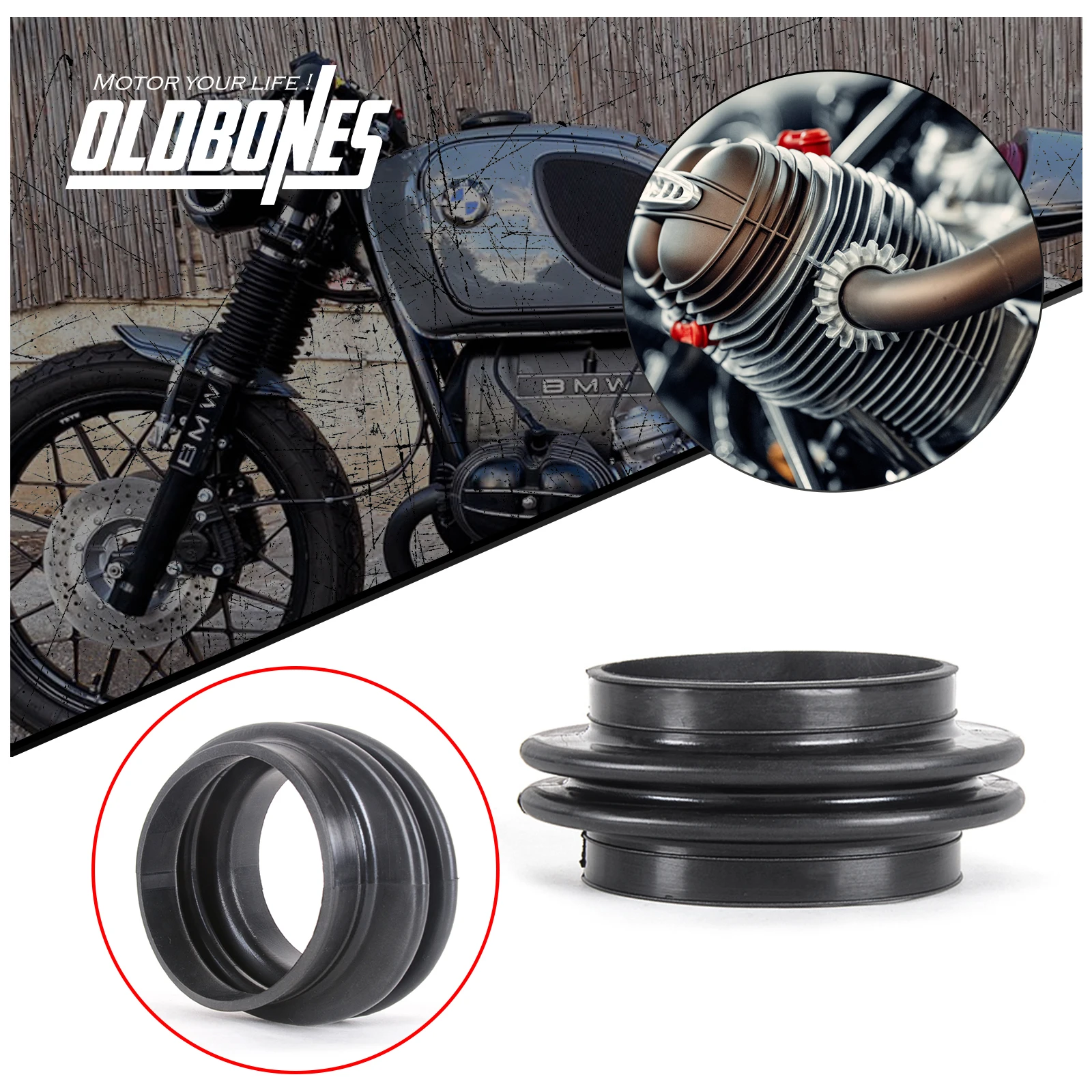 Oldbones Cafe Racer R Serie For or BMW R50/5 R60/5 R75/5 R75/6 R90/6 R90S R60/7 R75/7 R80 Motorcycle Rubber Drive Shaft Boot