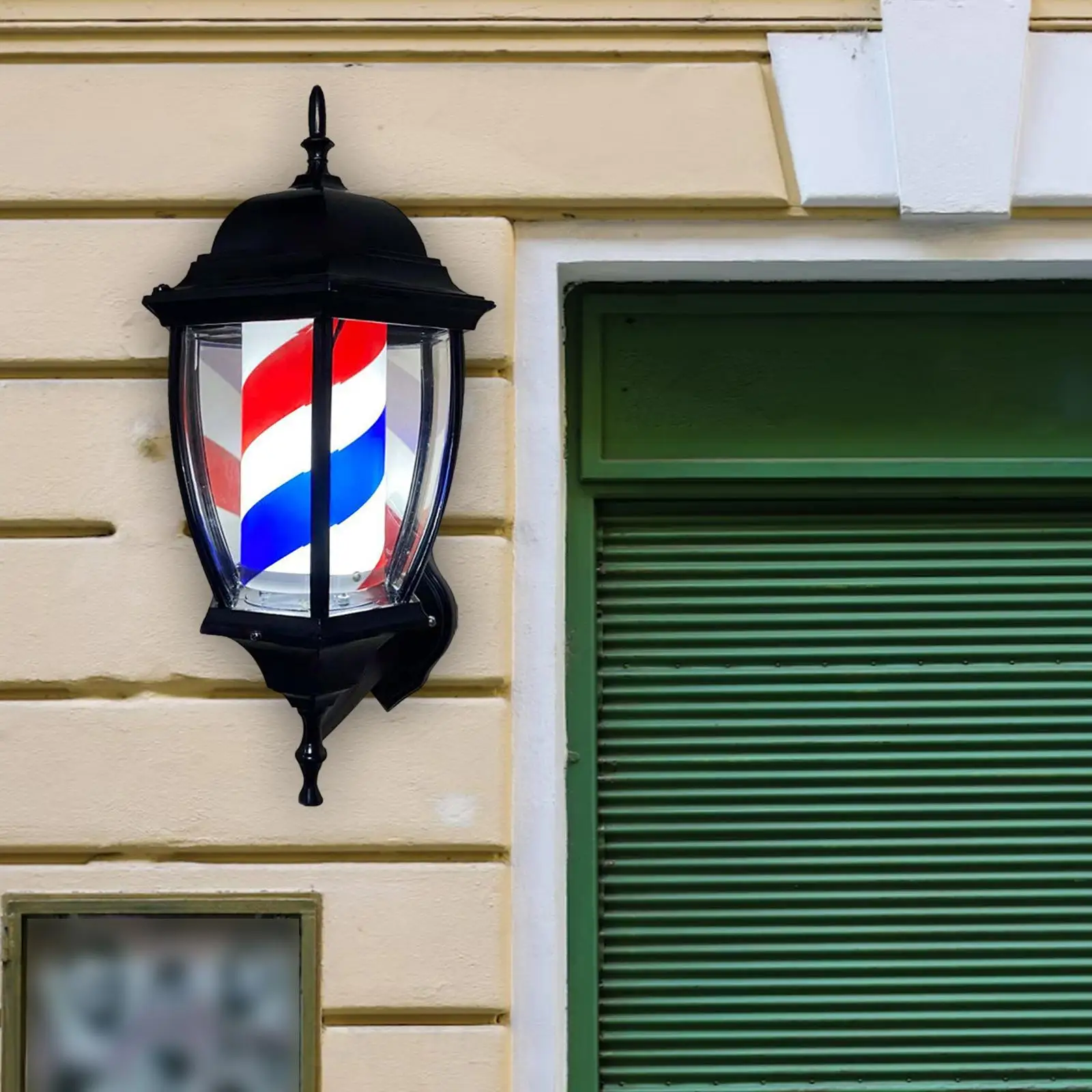 Barber Pole Light Rotating EU Adapter Lighting Hair Salon Open Signs