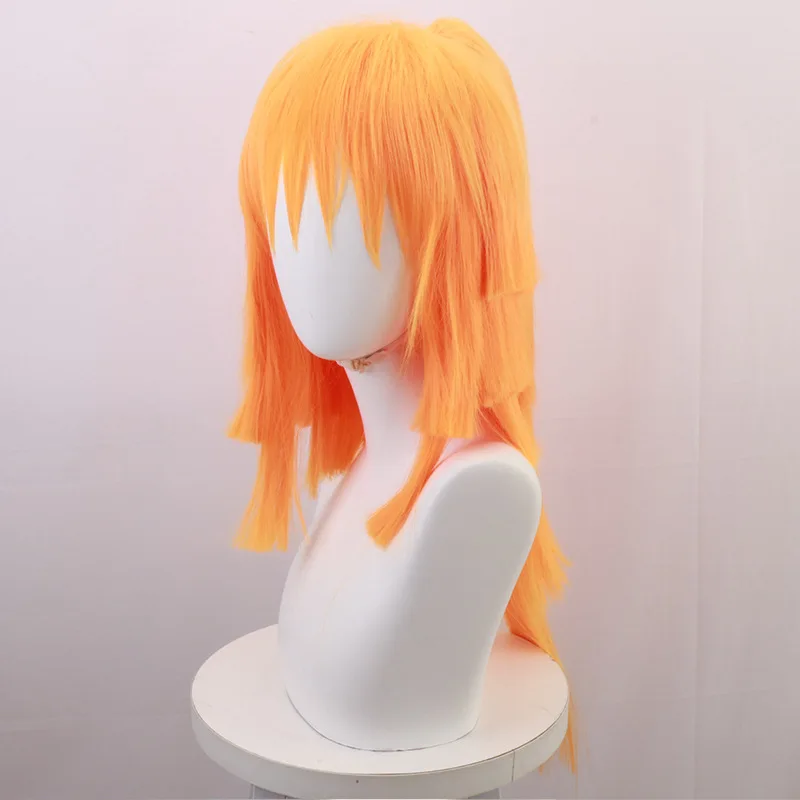 Shinobu Kojiro Inosuke Hashibira Zenitsu Agatsuma Yellow Gradient Gradient Ponytail Cosplay Wig High Temperature Silk Rose Net