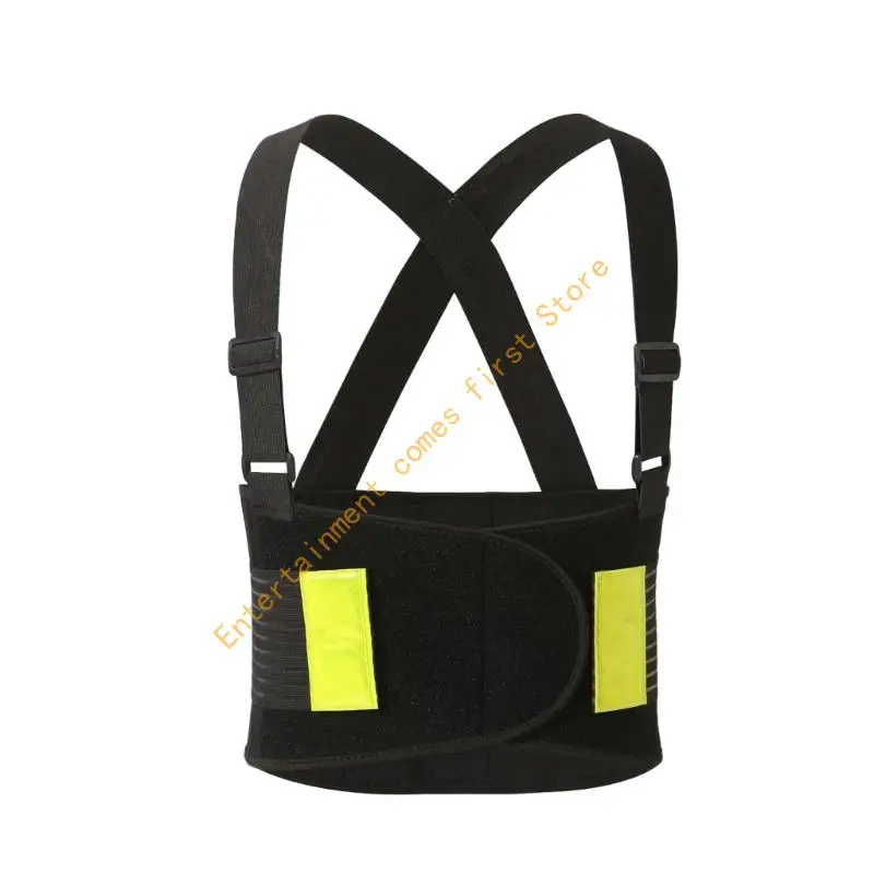 Practical Support Belt Nylon Fabric with Rubber Paddings Ergonomic Waist Brace Suitable for Athletes and Laborers 55KD