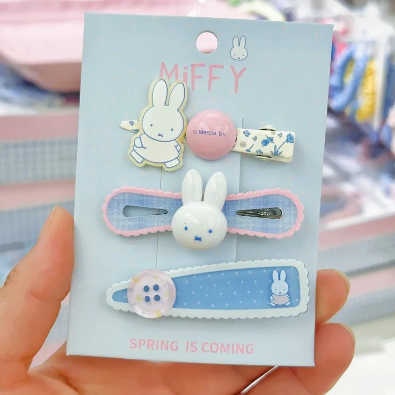 New Miffy rabbit bangs clip simple sweet photo decoration clip cartoon cute girl broken hair clip for girlfriends birthday gift view 5