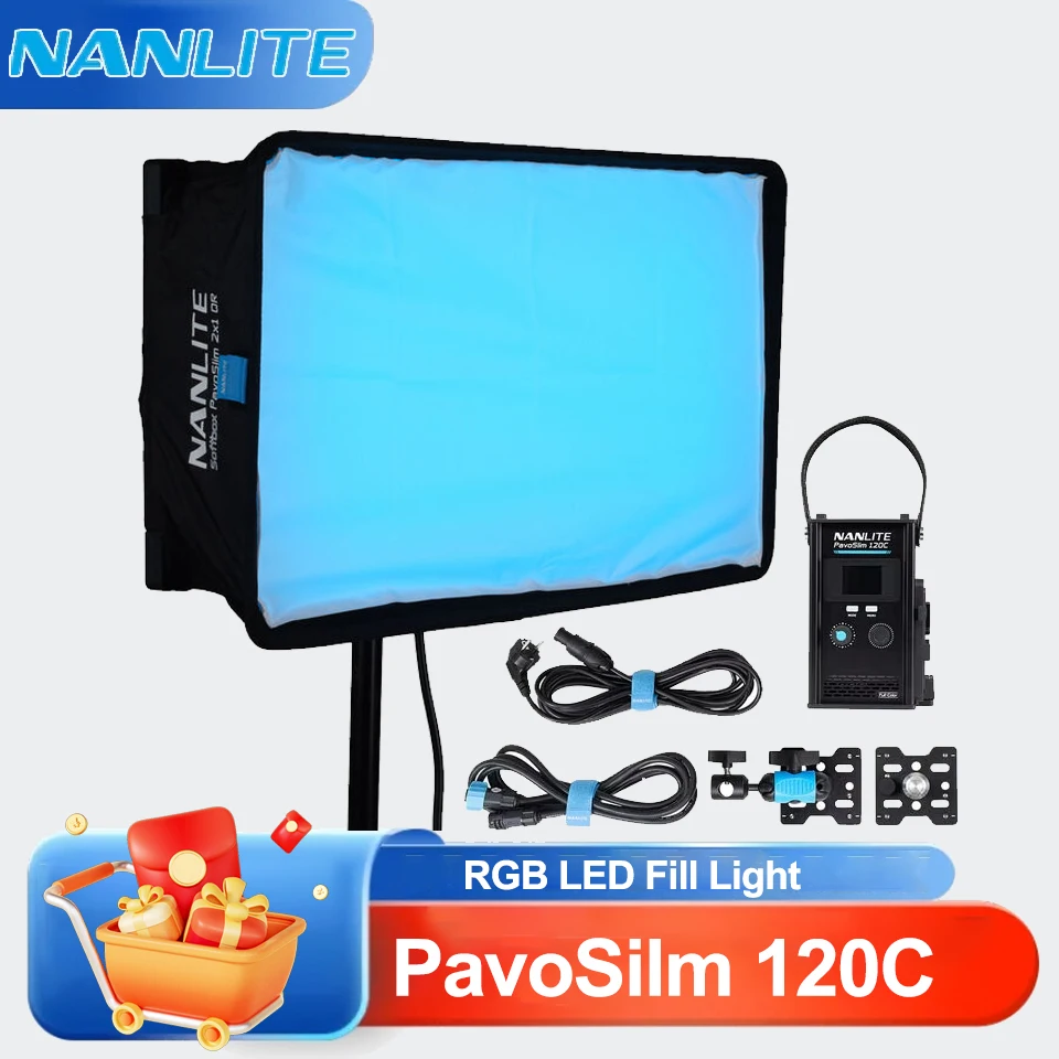

Светодиодная панель Nanlite PavoSlim 120C RGBWW 2700K-7500K для фото- и видеосъемки на улице, для прямых трансляций и записи видео