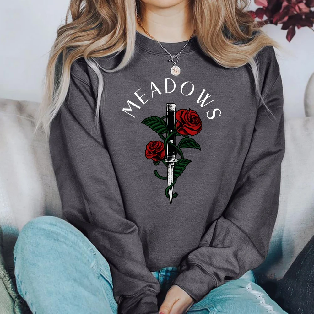 Zade Meadows Sweatshirt Run Little Mouse Hoodie Haunting Adeline Sweater Retro Dark Romance Jumper Unisex Book Lover Sweatshirts