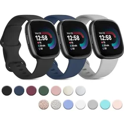 Sport Band For Fitbit Versa 3 Strap Smartwatch Wristband Accessories Watchbands Soft Silicone Bracelet For Fitbit Sense Versa3