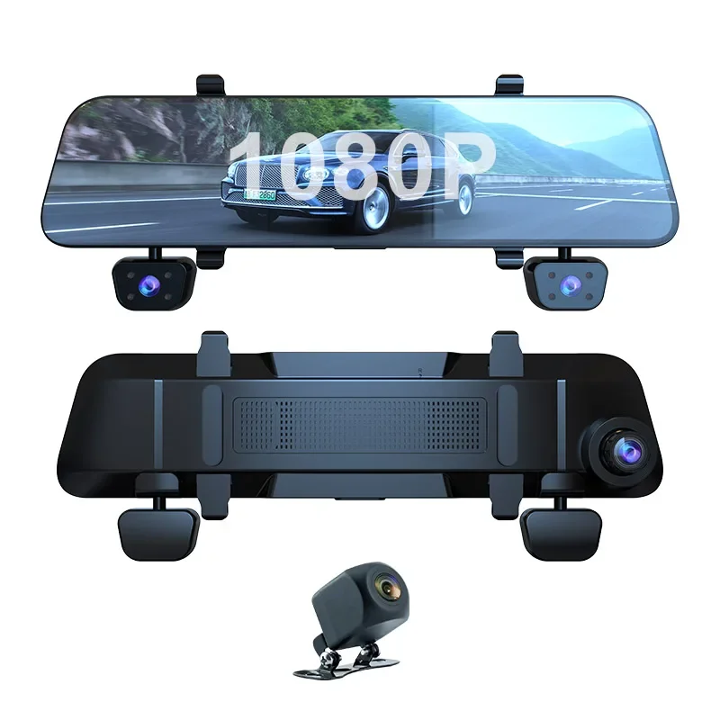 AD891 Smart DVR 1080P 4 Lens Mirror Dashcam WiFi GPS Night Vision Rear View Mirror Dash cam for Cars