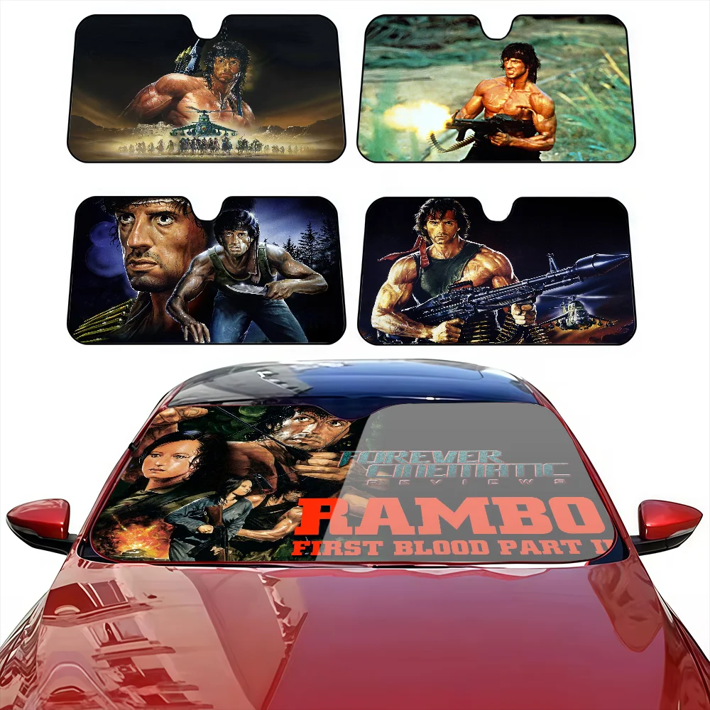 

F-First B-Blood R-Rambo Solar Protection Windshield Sunshade Cover Sun Shade Auto Sun Visor Car Covers