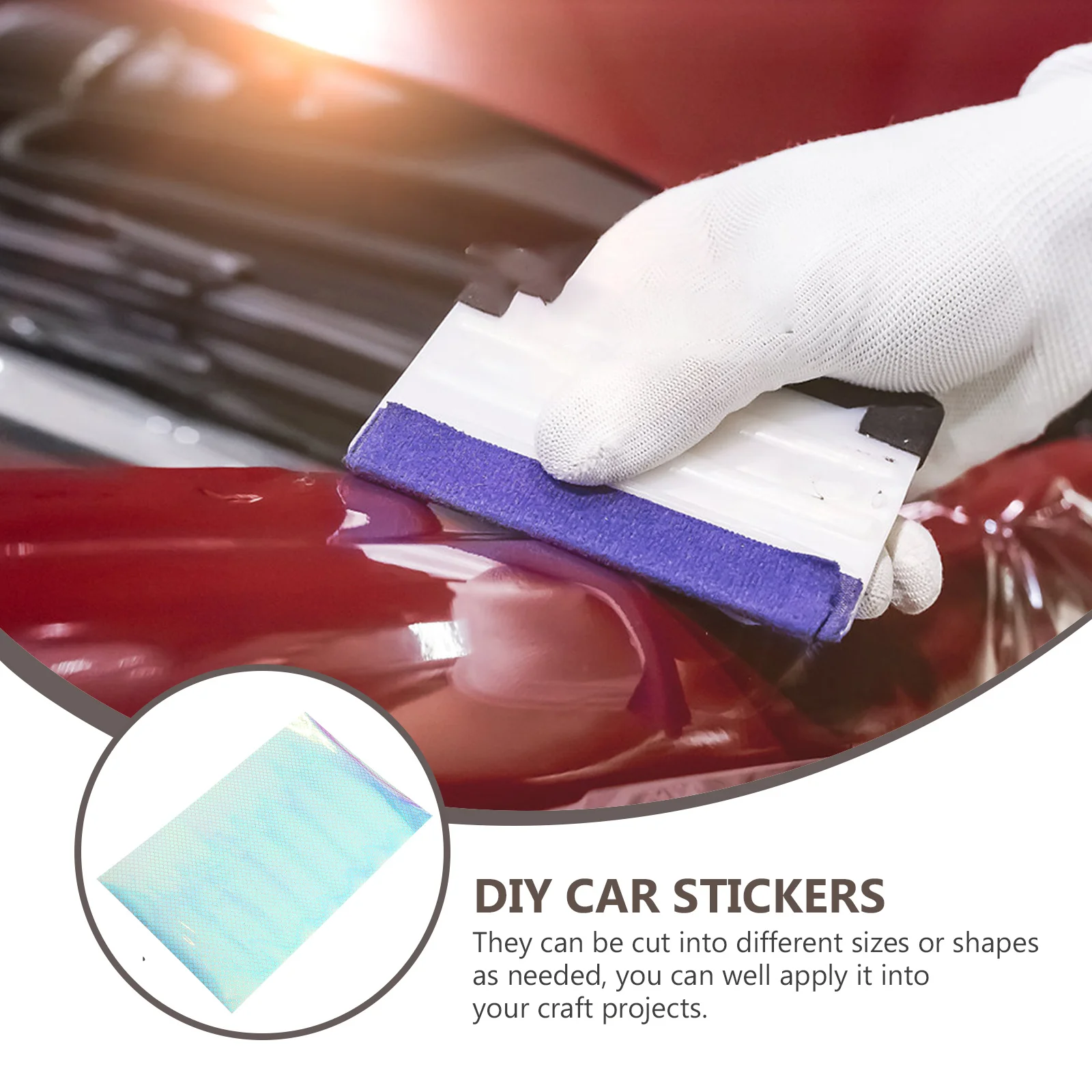 

Colorful Self-Adhesive Fish Scale Vinyl Stickers for Cups Cars Glass and DIY Projects Holographic Vinyl Car Stickers