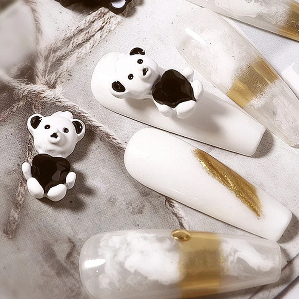 

5Pcs Fashion Bear Nail Decor DIY Manicure Art Ornament Set with Shiny Stones for Nail Design Manicure DIY Decor