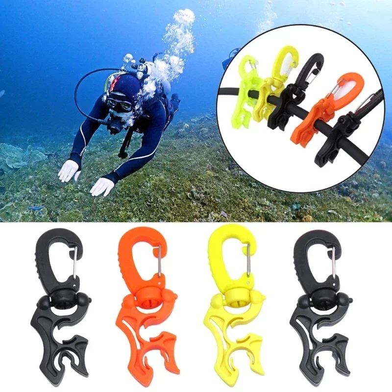 1PC Scuba Diving Double Hose Holder Clip BCD Regulator Retainer Buckle Hook Snorkeling Diving Accessories