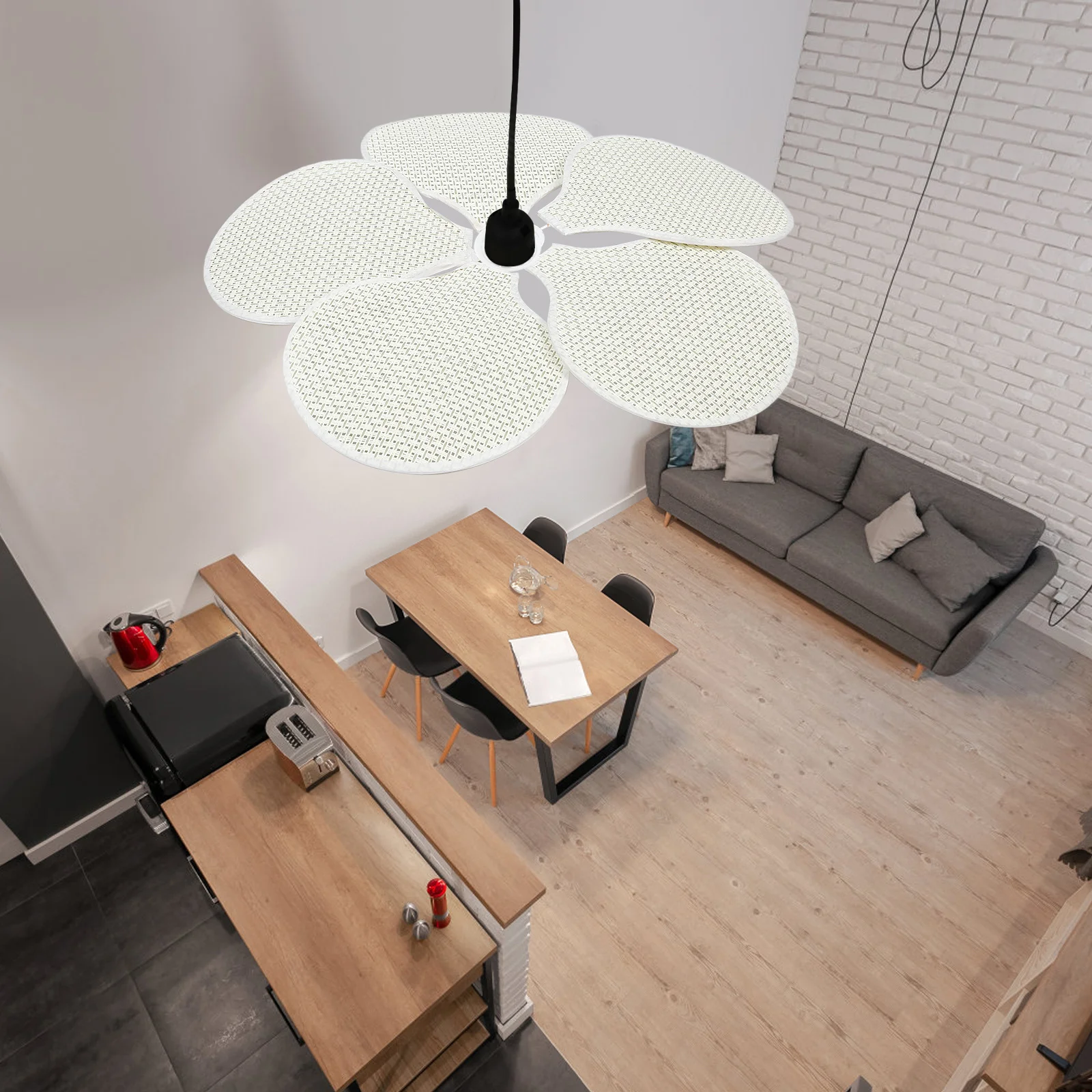 

1 set 1 Set Petal Ceiling Lamp Shade E27 Cloth Lamp Shade Cover For Pendant Table Floor Light Small Hanging Replacement Boho