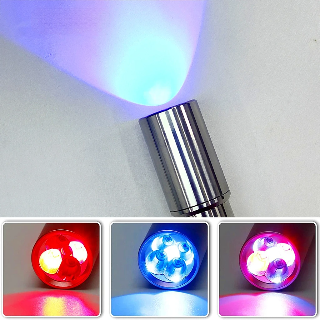 2024 630nm 660nm 850nm Handheld Torch red light therapy 3 color led photon light therapy flashlight