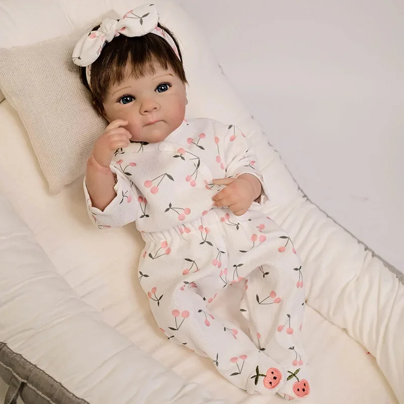 Bettie-Reborn Soft Touch Baby Cuddly Lifelike Baby, Nouveau-né, Corps entier, Couches, Peinture 3D, Peau avec racine de la main, Cheveux, 18 po