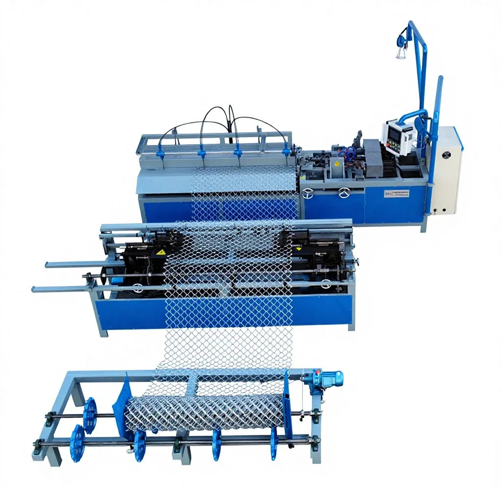 Galvanized Wire Knitting Wire Mesh Machine Chain Link Fence Machine Stable Running For Long Time Work