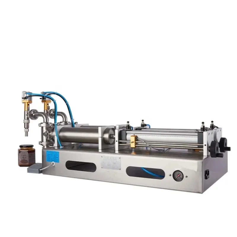 2 Head Liquid Piston Filling Machine Small Volume Essential Oil Juice Water Wine Filler Machine 100ML-1000ML
