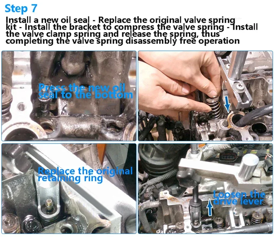 Valve Spring Compressor Stem Oil Seal Replacement Removal Tool Is Suitable For Most Cars