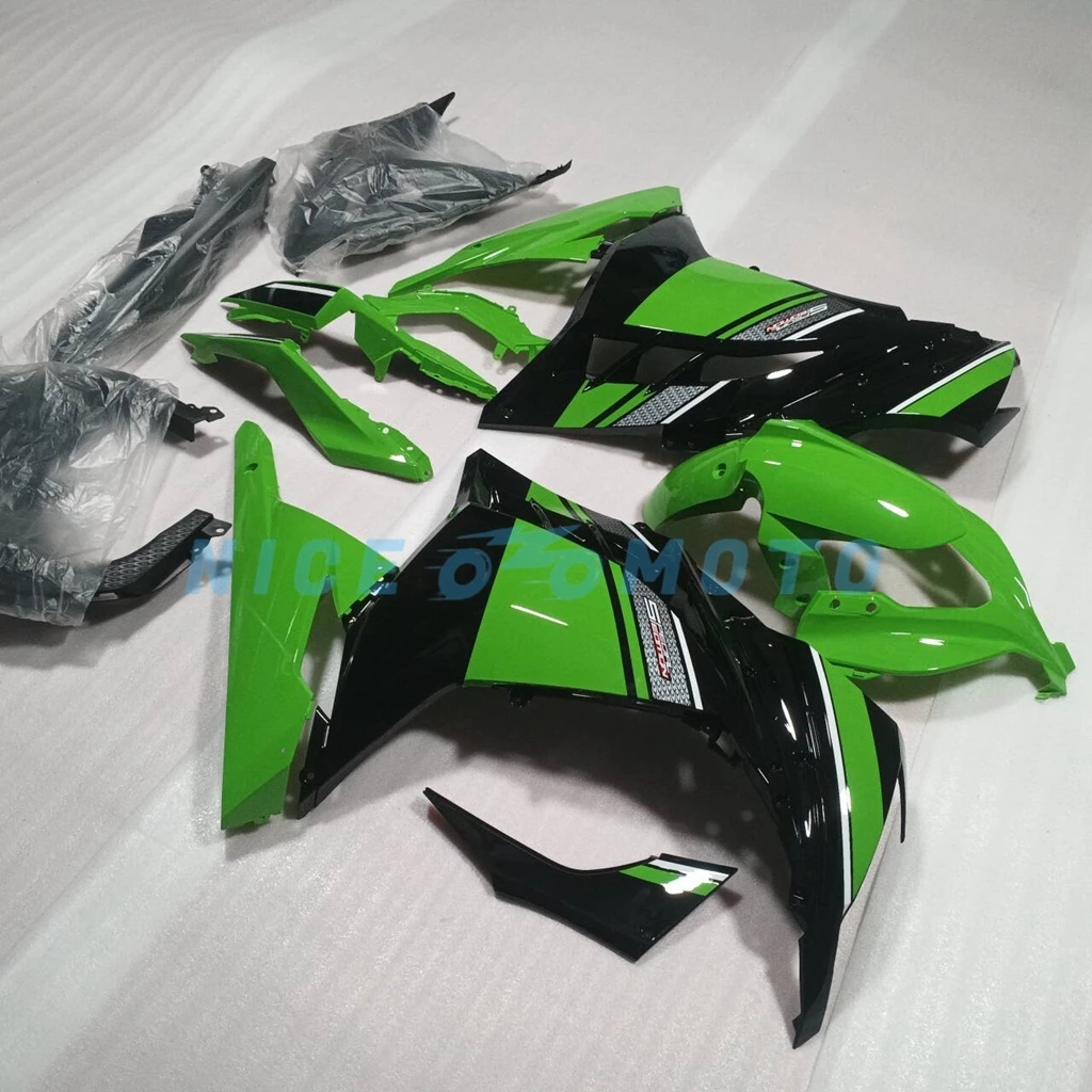 สำหรับ Ninja300 EX250 13-17ปี ZX300 EX300 2013 2014 2015 2016 2017ชุดป้องกันรถจักรยานยนต์สีเขียวสีดำ