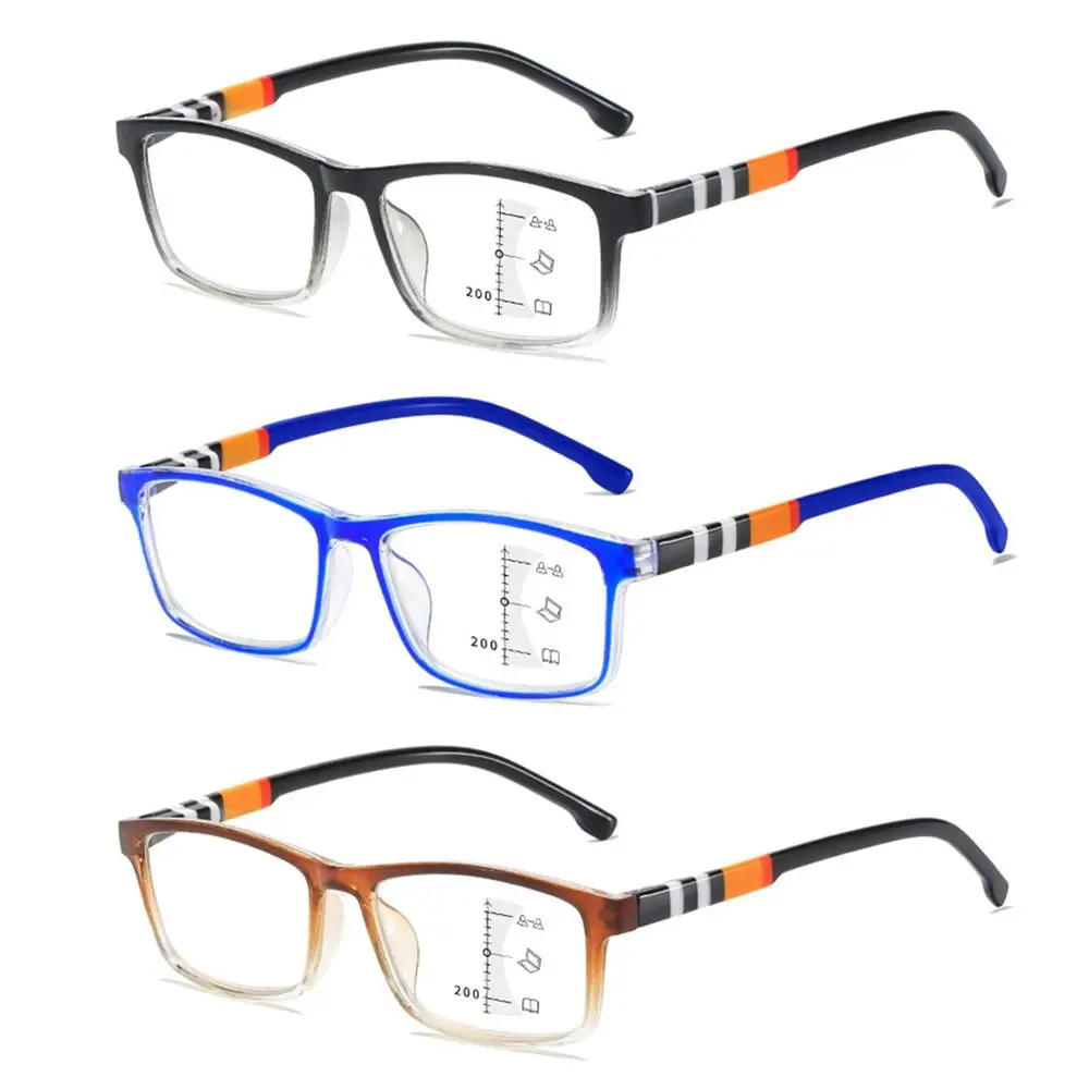 Multifokale Anti-Blaulicht-Lesebrille Progressive Near Far Blue Ray Blocking Square Brillen Augenschutz Ultralight – Detail 7