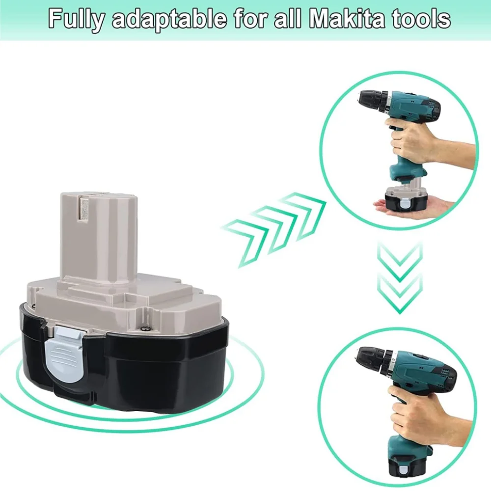 ل 18 فولت ماكيتا 6800 مللي أمبير ni-mh بطارية استبدال PA18 1822 1823 1833 1834 1835 1835F 192828-1 192829-9 #2