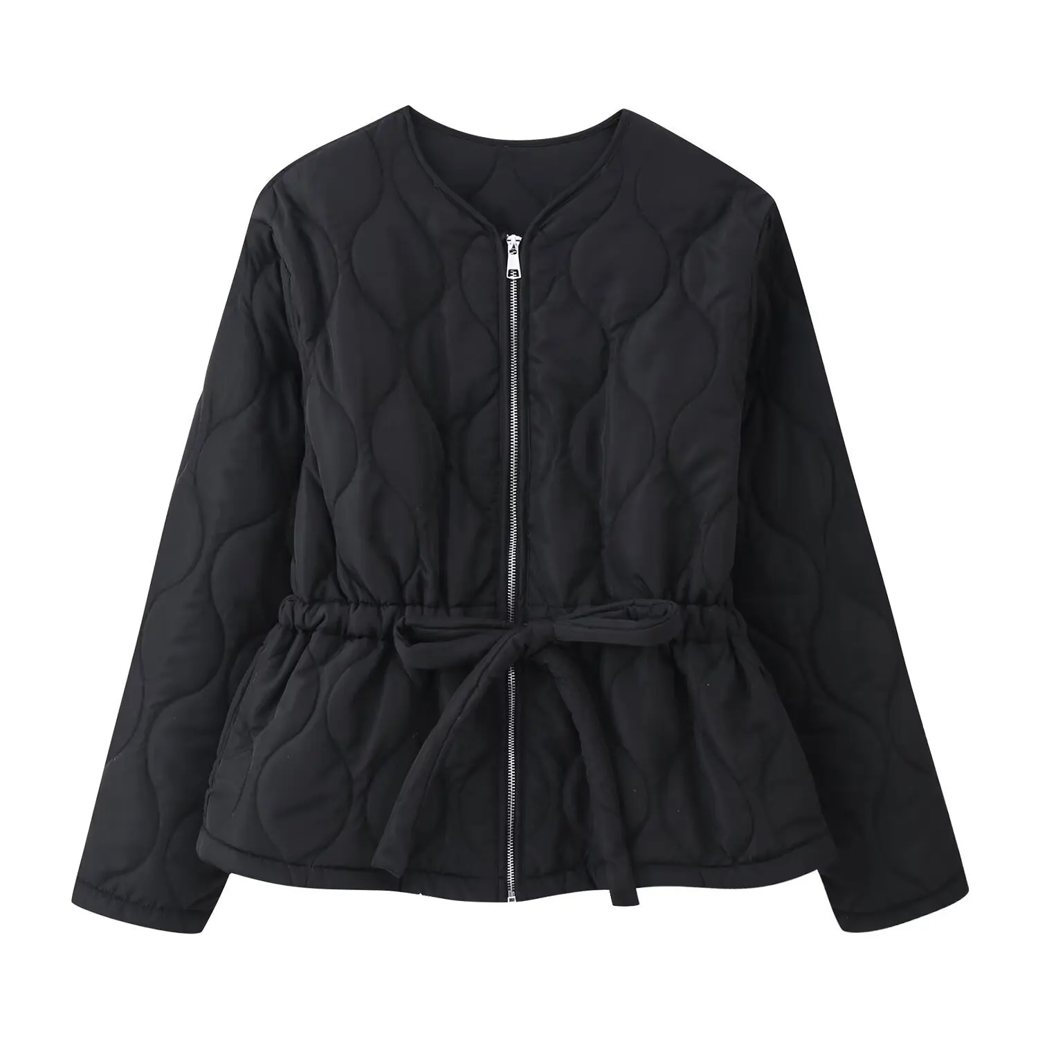 2026 Spring and Autumn New Women's Cotton Jacket Loose Strap Up Clothing
