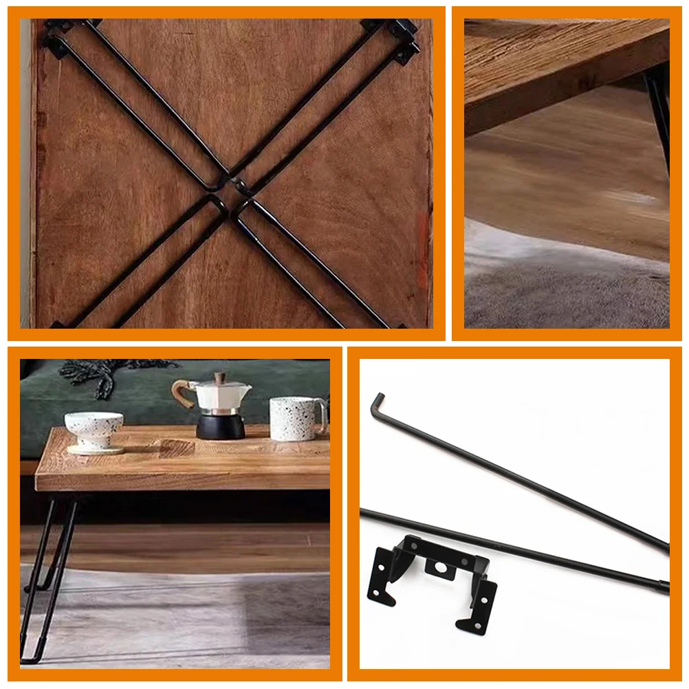 

4pc Foldable Metal Black 250mm Height DIY Simple Legs For Table Metal Legs For niture Storage Desk niture Leg Modern