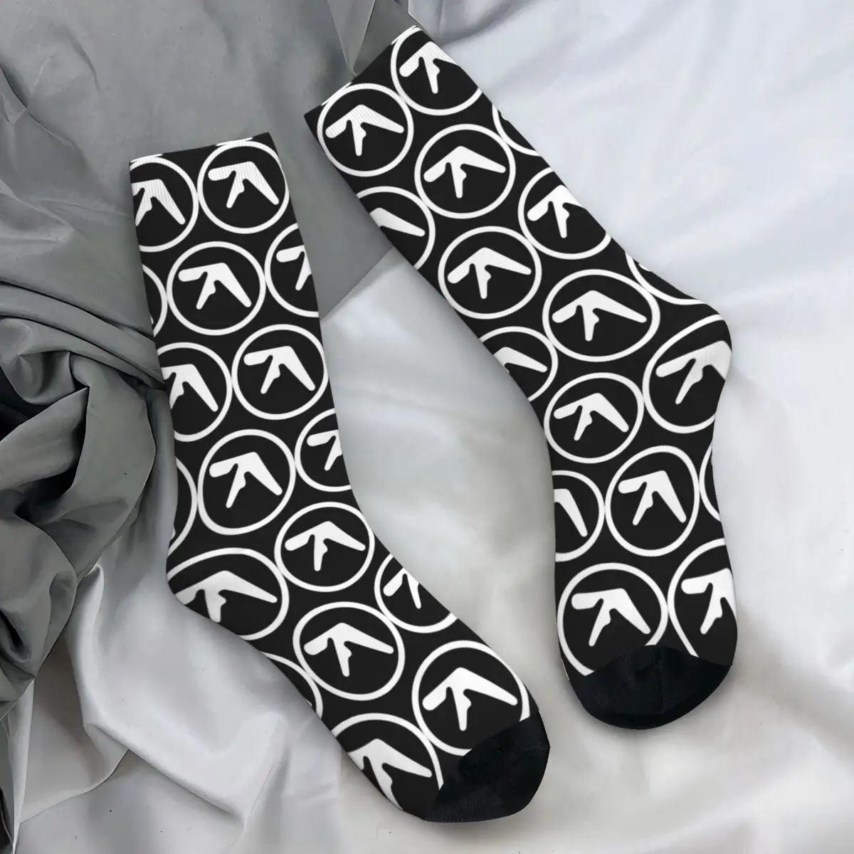 Aphex-twin-logo-bayingimg Stockings Graphic Funny Socks Autumn Non-Slip Socks Couple Outdoor Sports Comfortable Socks