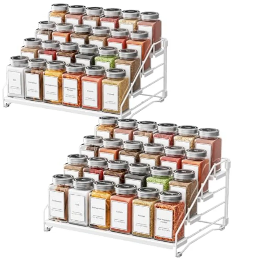 

Spice Organization for Cabinet, Spice Rack Organizer, Spice Rack Organizer for Cabinet, Depth Adjustable Seasoning Organzier Or