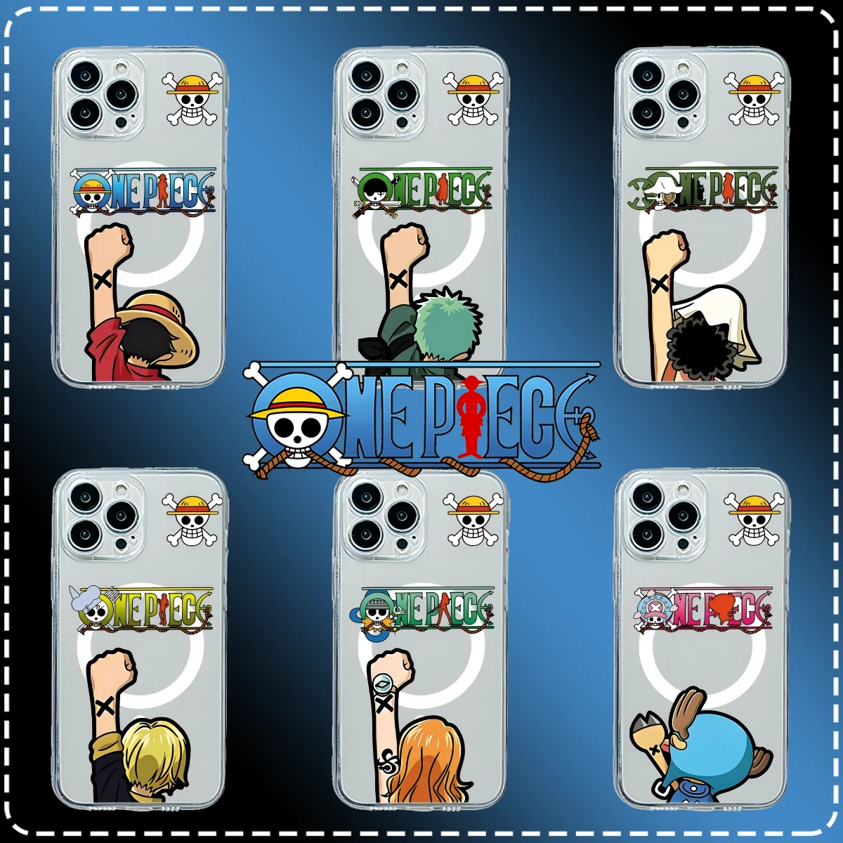Anime Ones Pieces Luffys Magnetic Phone Case for Samsung Galaxy S25 S24 S23 S22 S21 S20 FE Edge Plus Ultra 5G Soft Clear TPU