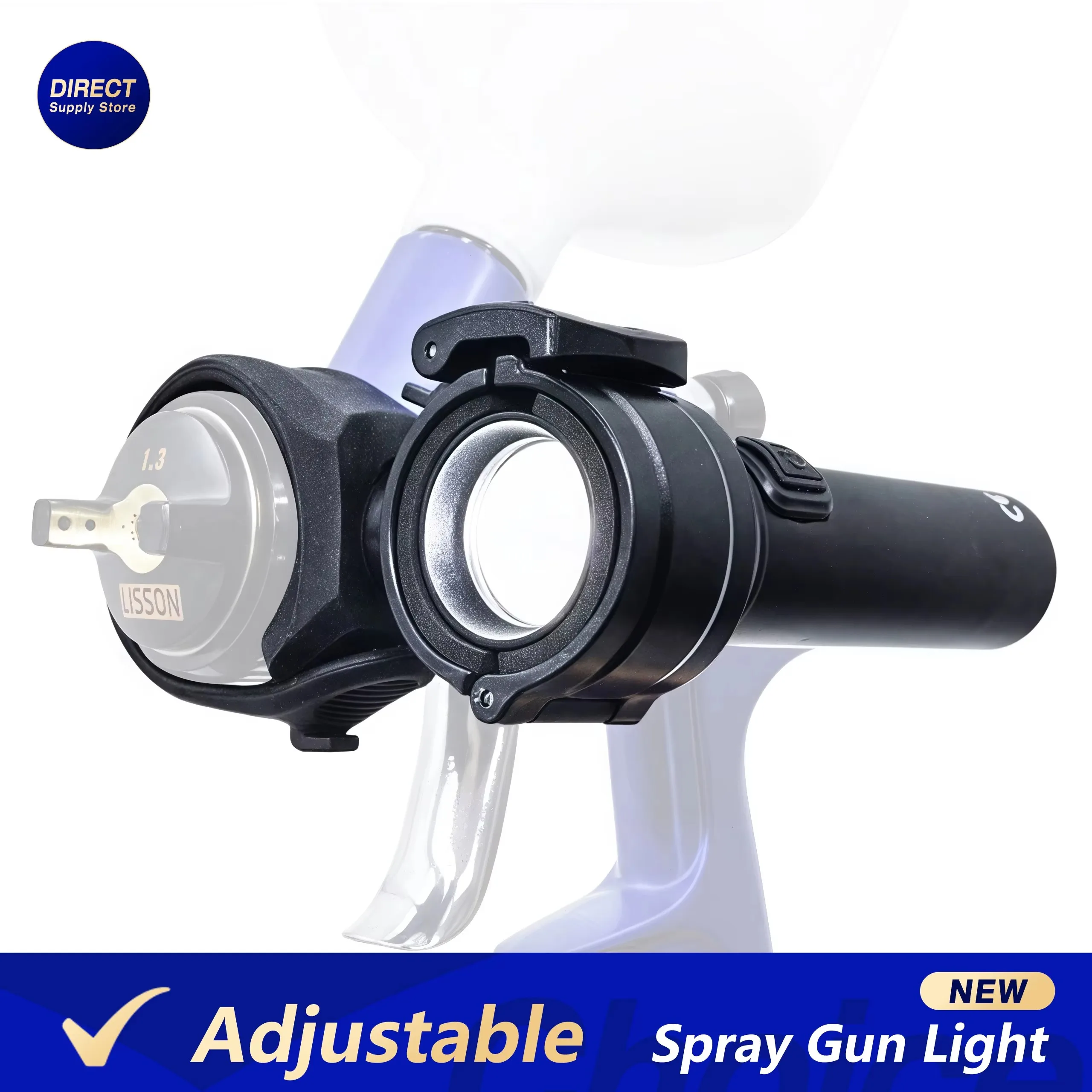 Universal Spray Gun Light Upgrade 2 Straps Adjustable Airbrush Painting Fill Light Power Tool Accessories for Artists