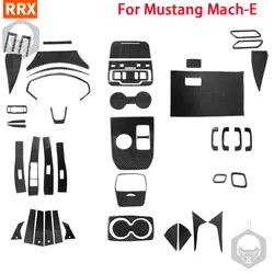 For Ford Mustang Mach E 2021 2022 Center Dashboad Gear Shift Full Set Real Carbon Fiber Sticker Cover Car Interior Accessories