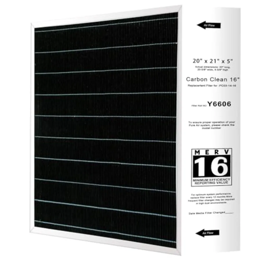 

Y6606 Filter MERV 16 - Replacement for Lennox Y6606 Merv 16 filter 20x21x5 - Compatible with Lennox PureAir PCO3-14-16 Air Puri
