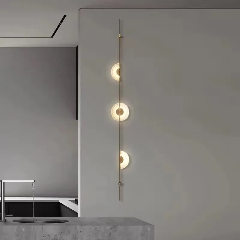 

French Luxury Design Marble Light Emitting Diode Wall Lamp Gold Led lustre Lights Suitable for Bedroom Bedside lamp Corridor