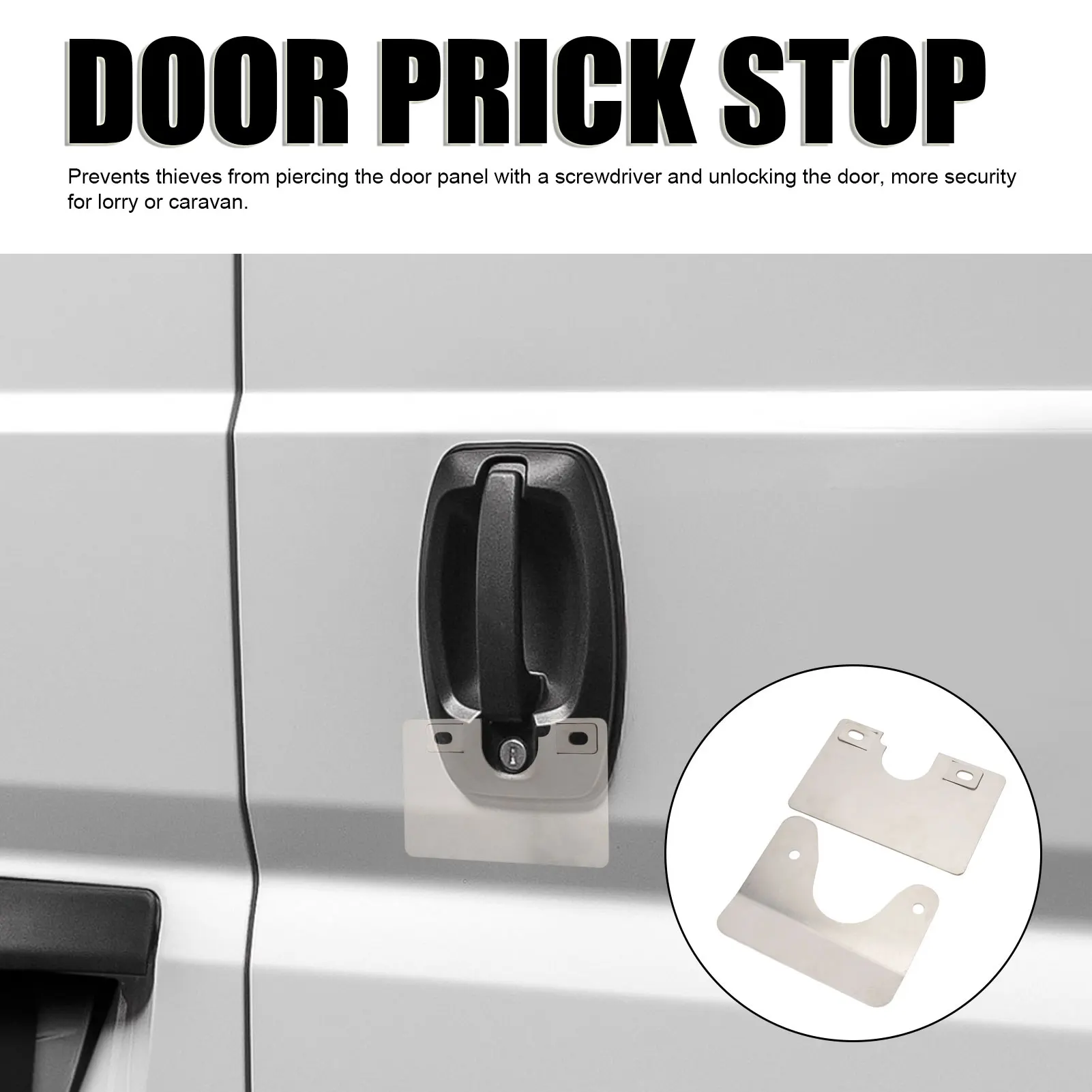 Door Prick Stop Anti Theft Stainless Steel Tailgate Roof Driver Side Rear Door Burglary Protector For Ducato Motorhome Prickstop