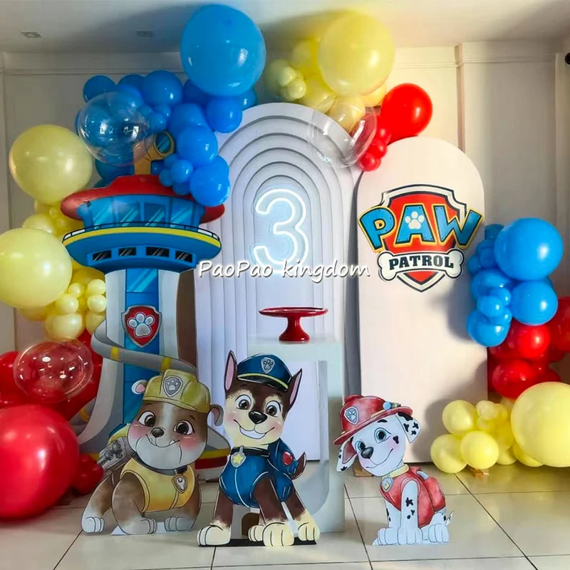 PAW Patrol Ballon-Themen-Set, Zahlen-Ballon-Girlande, Bogen-Set, Babyparty, Geburtstag, Party, Dekoration, Kinderspielzeug, Geschenk