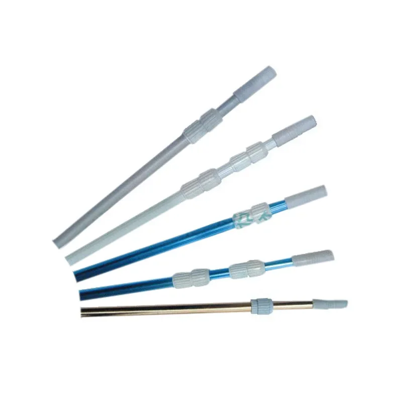 Equipo de limpieza de piscinas, caña salvavidas, red de pesca, caña telescópica nunchakus, aleación de aluminio engrosada