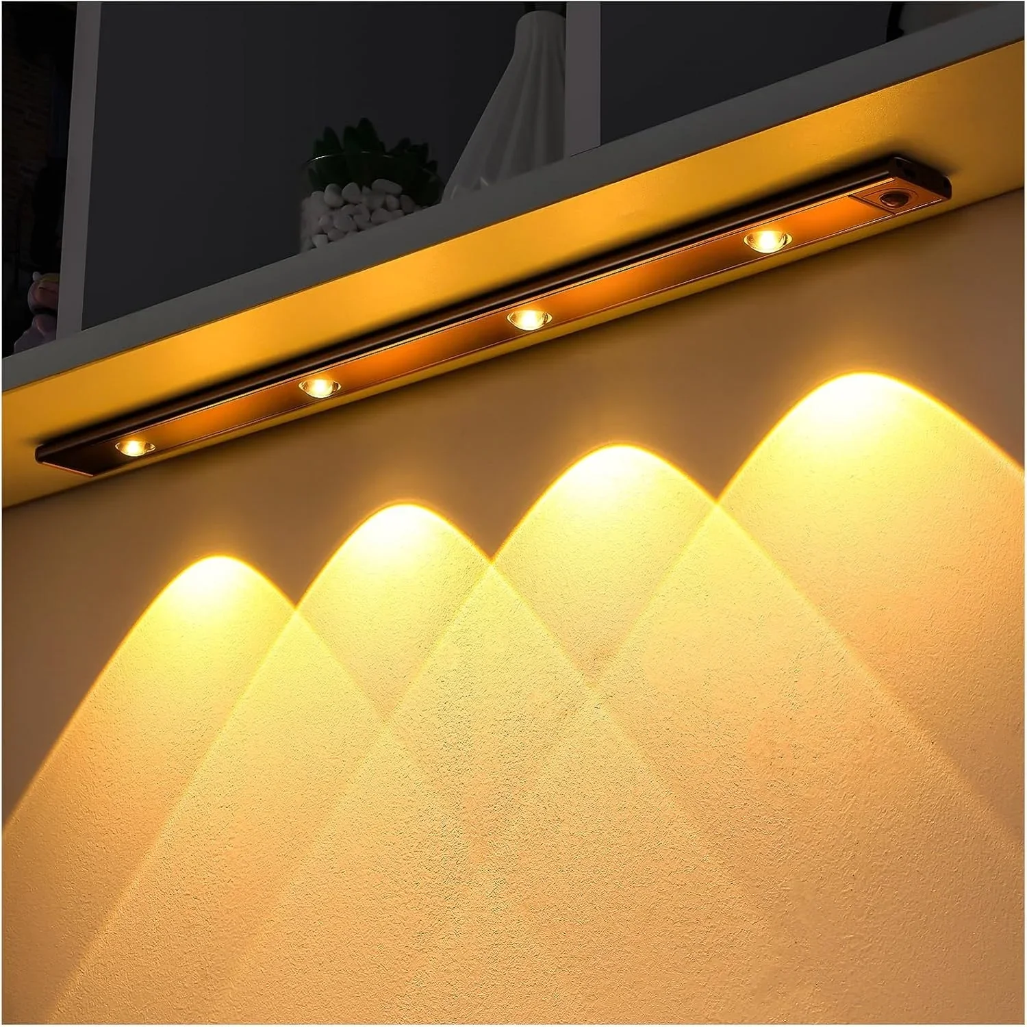 

Under Cabinet Lights LED Motion Sensor Night Light Thin Rechargeable Dimmable Lamps Kitchen Cabinet Bedroom Wardrobe Lighting