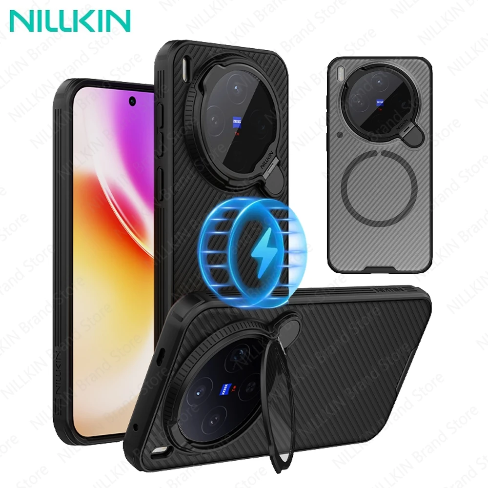 NILLKIN For Vivo X300 /X300 Pro MagSafe Case CamShield Prop Magnetic Case Shockproof Phone Holder Camera Cover For Vivo X300 Pro