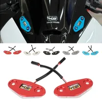 Para 675SR 675SRR 675SR-R 675 SR SRR cubierta de asiento de retrovisores de motocicleta luz LED decorativa base de espejo
