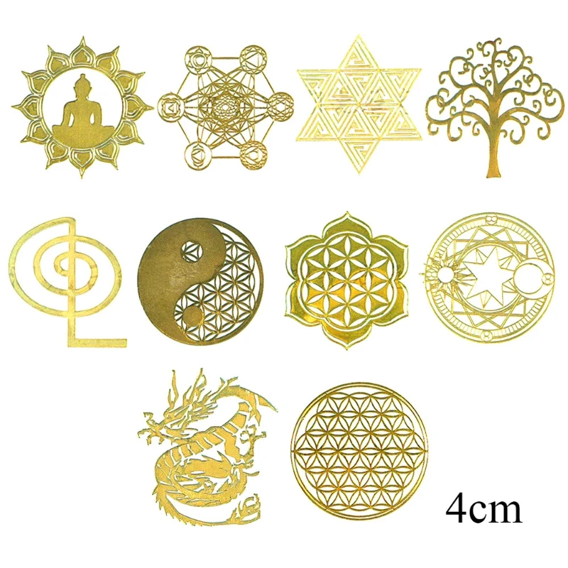 Sticker Simulation Resin Decorative Sticker DIY Pyramid Epoxy Resin Crafts for Painting Energy Tower Jewelry Making