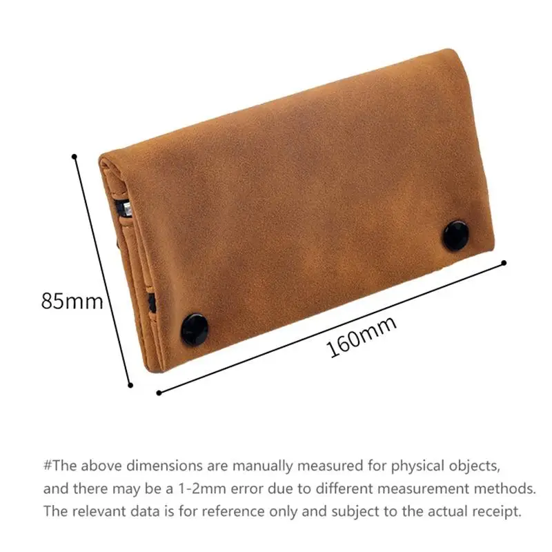 Frosted Leather Hand Cigarette Bag Foldable Storage Bag Handmade Tobacco Lighter Pouch Multifunctional Tobacco Moisturizing Bag