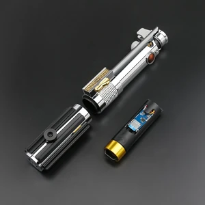 TXQSABER Anakin Lightsaber Proffie Papan Piksel Laser Gagang Logam Ayun Halus dengan Bilah Strip LED Kartu SD Mainan Cosplay Skywalker 10 lightsaber piksel penjualan terbaik - №