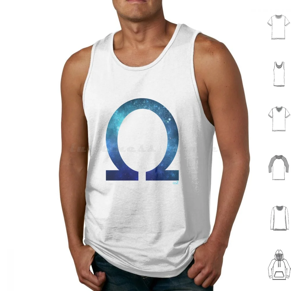 Letter Space Concept Tank Tops Print Cotton Abstract Concept Alpha Design Space Stars Galaxy Star Galaxies Universe Symbol