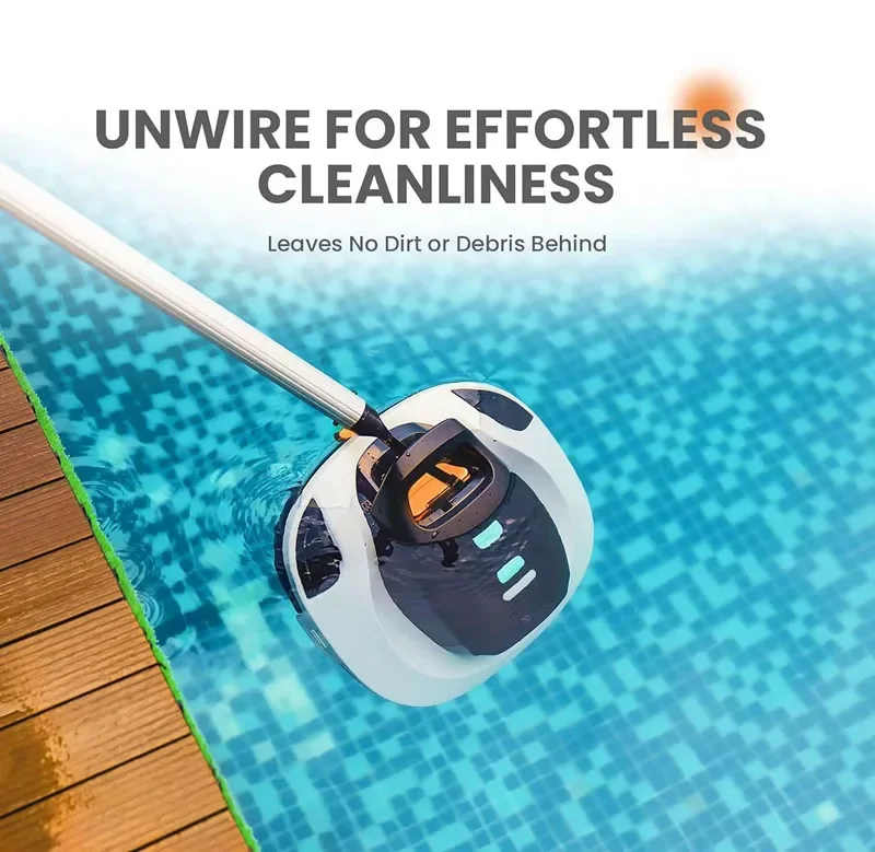 COMPASS جديد حار بيع قابلة للشحن اللاسلكي التلقائي الروبوتية مكنسة كهربائية لحمام السباحة آلة التنظيف للبيع