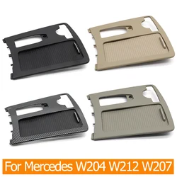 LHD Central Console Carbon Fiber Cup Holder Cover Shutter For Mercedes Benz W204 C E Class C180 C200 C220 W207 W212 E260 E300