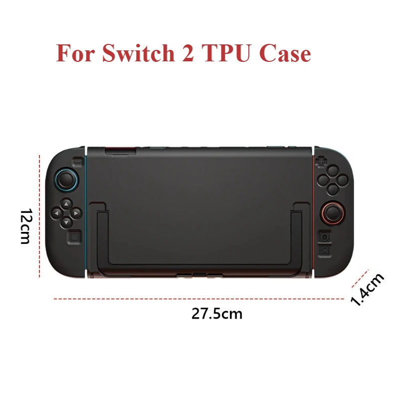 

For Switch 2 TPU Case Console Ergonomic Handle Grip Cover Shockproof Protective Cover Anti-Scratch Protection Case