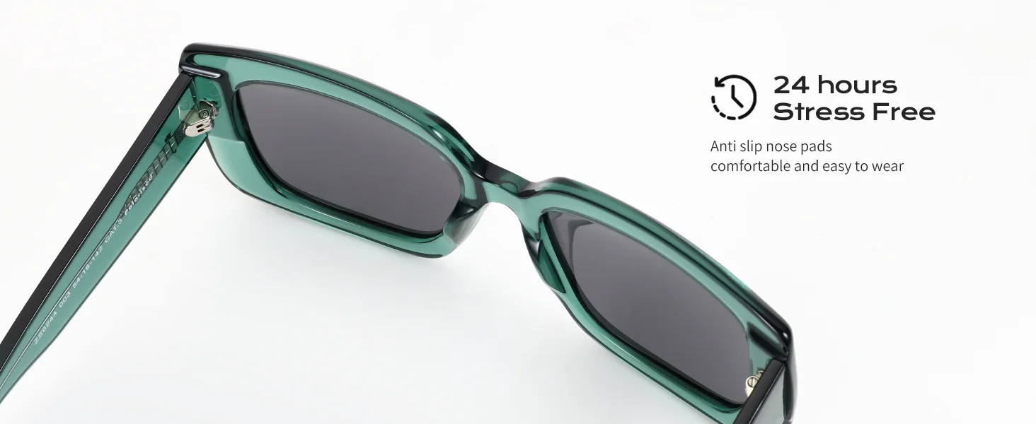 ZENOTTIC Neuheiten Frauen Große Rechteck Polarisierte Sonnenbrille UV400 Schutz Acetat Quadrat Sonnenbrille Mode Schatten – Detail 5