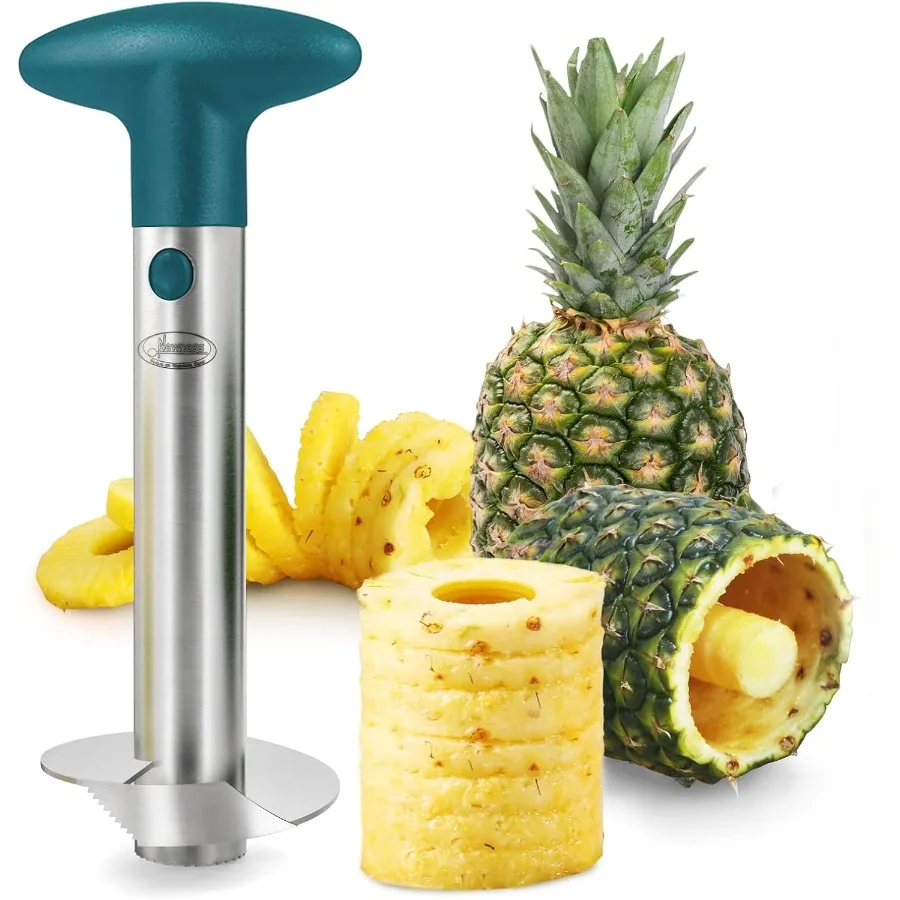 Corer de piña mejorado con hoja más gruesa reforzada para una eliminación eficiente de núcleos en la cocina Ide de diseño de acero inoxidable premium